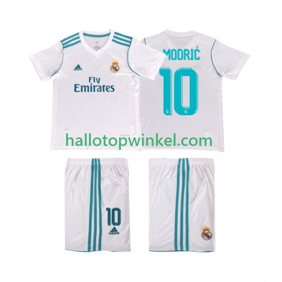 Real Madrid Voetbalshirt Modrić 10 2017 2018 Retro Kleuters/Kids Thuis Tenue Korte Mouw