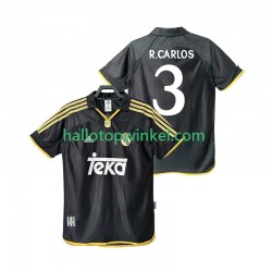 Real Madrid Voetbalshirt R.CARLOS 3 2001 Retro Heren Uit Tenue 1999 Korte Mouw