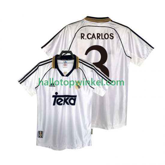 Real Madrid Voetbalshirt R.CARLOS 3 1998 2000 Retro Heren Thuis Tenue Korte Mouw