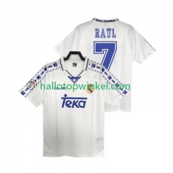 Real Madrid Voetbalshirt RAUL 7 1996 1997 Retro Heren Thuis Tenue Korte Mouw