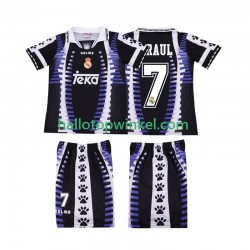 Real Madrid Voetbalshirt RAUL 7 1997 1998 Retro Kleuters/Kids Derde Tenue Korte Mouw