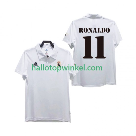 Real Madrid Voetbalshirt RONALDO 11 2002 2003 Retro Heren Thuis Tenue Korte Mouw