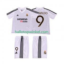 Real Madrid Voetbalshirt RONALDO 9 20025 Retro Kleuters/Kids Thuis Tenue 2004 Korte Mouw