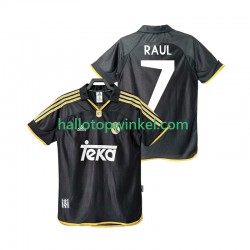 Real Madrid Voetbalshirt Raul 7 2001 Retro Heren Uit Tenue 1999 Korte Mouw