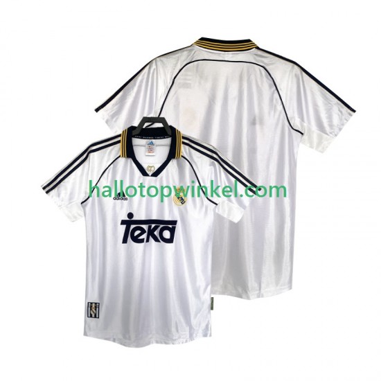 Real Madrid Voetbalshirt 1998 2000 Retro Heren Thuis Tenue Korte Mouw