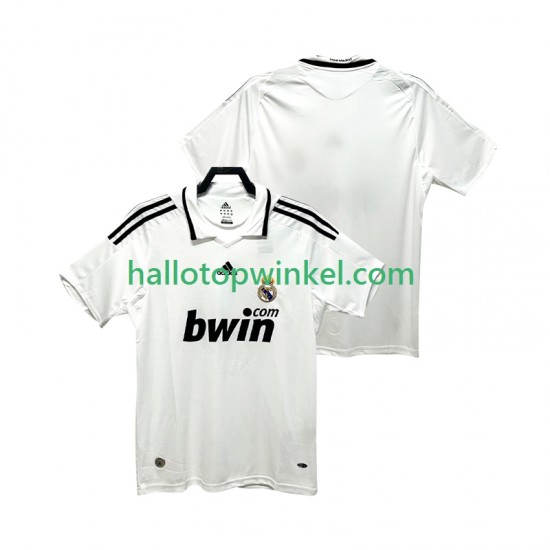 Real Madrid Voetbalshirt 2009 Retro Heren Thuis Tenue 2008 Korte Mouw