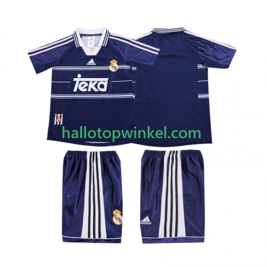 Real Madrid Voetbalshirt 1998 Retro Kleuters/Kids Uit Tenue 1999 Korte Mouw