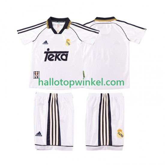 Real Madrid Voetbalshirt 1998 2000 Retro Kleuters/Kids Thuis Tenue Korte Mouw