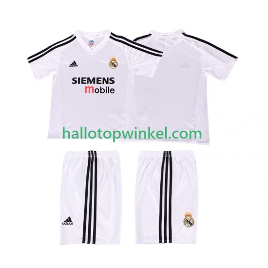 Real Madrid Voetbalshirt 20025 Retro Kleuters/Kids Thuis Tenue 2004 Korte Mouw