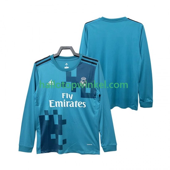 Real Madrid Voetbalshirt 2017 2018 Retro Heren Derde Tenue Lange Mouw