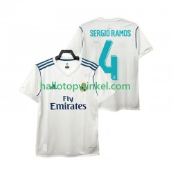 Real Madrid Voetbalshirt SERGIO RAMOS 4 2017 2018 Retro Heren Thuis Tenue Korte Mouw