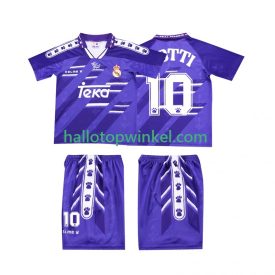 Real Madrid Voetbalshirt TOTTI 10 1996 Retro Kleuters/Kids Uit Tenue 1994 Korte Mouw