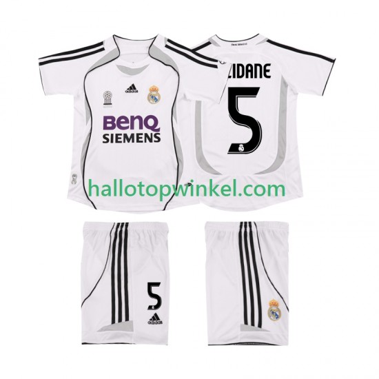 Real Madrid Voetbalshirt ZIDANE 5 2007 Retro Kleuters/Kids Thuis Tenue 2006 Korte Mouw
