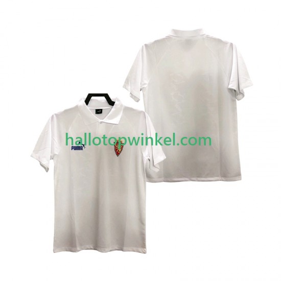 Real Zaragoza Voetbalshirt 1995 Retro Heren Thuis Tenue Korte Mouw