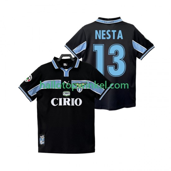 SS Lazio Voetbalshirt NESTA 13 1998 Retro Heren Uit Tenue 1999 Korte Mouw