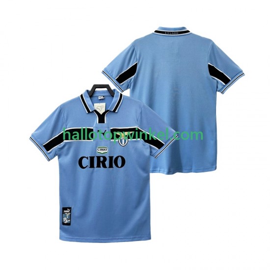 SS Lazio Voetbalshirt 1998 Retro Heren Thuis Tenue 1999 Korte Mouw