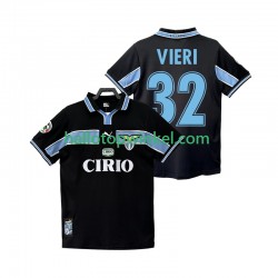 SS Lazio Voetbalshirt VIERI 32 1998 Retro Heren Uit Tenue 1999 Korte Mouw