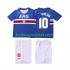 Sampdoria Voetbalshirt MANCINI 10 1990 1991 Retro Kleuters/Kids Thuis Tenue Korte Mouw