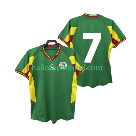 Senegal Voetbalshirt 7 2002 Retro Heren Uit Tenue Korte Mouw