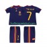 Spanje Voetbalshirt DAVID VILLA 7 Retro Kleuters/Kids Uit Tenue 2010 Korte Mouw