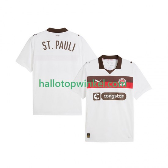 Voetbalshirt St. Pauli Heren Uit Tenue 2025-2026 Korte Mouw