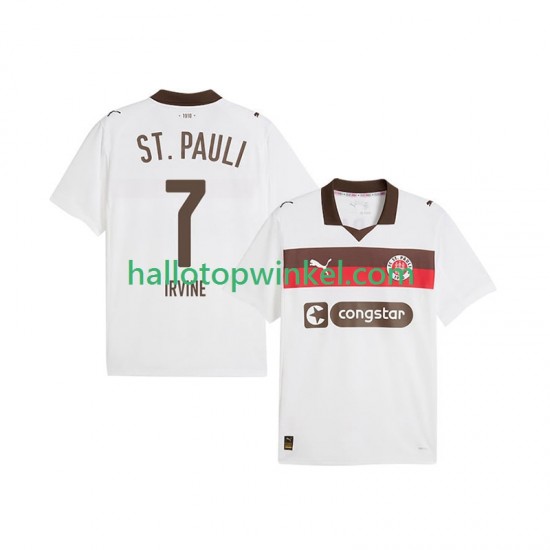 Voetbalshirt St. Pauli Jackson Irvine 7 Heren Uit Tenue 2025-2026 Korte Mouw