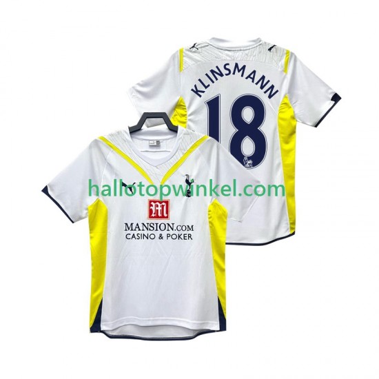 Tottenham Hotspur Voetbalshirt KLINSMANN 18 2009 Retro Heren Thuis Tenue 2010 Korte Mouw