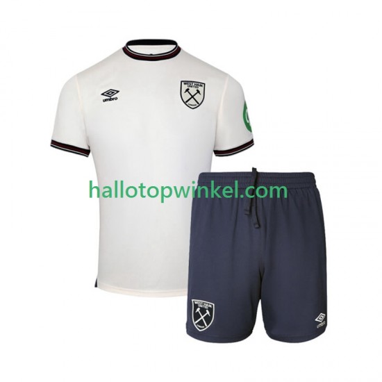 West Ham United Voetbalshirt Kleuters/Kids Uit Tenue 2025-2026 Korte Mouw