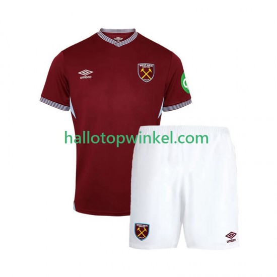 West Ham United Voetbalshirt Kleuters/Kids Thuis Tenue 2025-2026 Korte Mouw