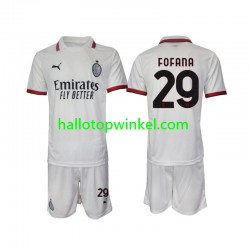 AC Milan Voetbalshirt Fofana 29 Kleuters/Kids Uit Tenue 2024-2025 Korte Mouw