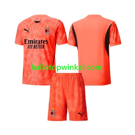 AC Milan Voetbalshirt Doelman Kleuters/Kids Vierde Tenue 2024-2025 Korte Mouw