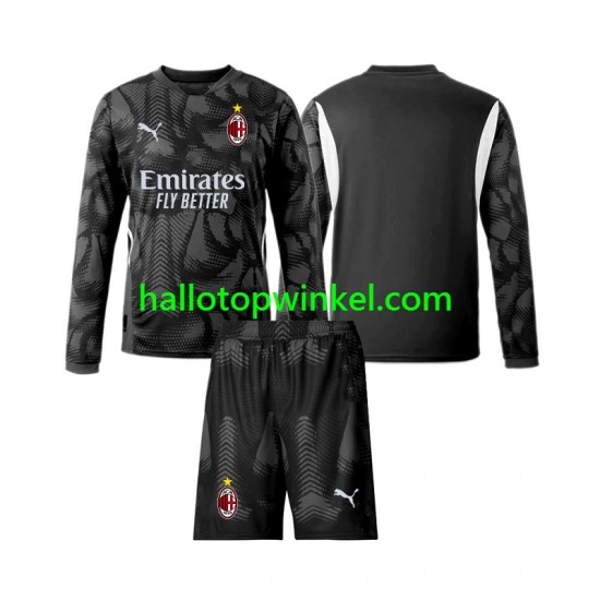 AC Milan Voetbalshirt Doelman Kleuters/Kids Thuis Tenue 2024-2025 Lange Mouw