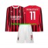 AC Milan Voetbalshirt Ibrahimović 11 Kleuters/Kids Thuis Tenue 2024-2025 Lange Mouw