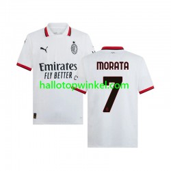 AC Milan Voetbalshirt Morata 7 Heren Uit Tenue 2024-2025 Korte Mouw