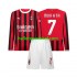 AC Milan Voetbalshirt Morata 7 Kleuters/Kids Thuis Tenue 2024-2025 Lange Mouw