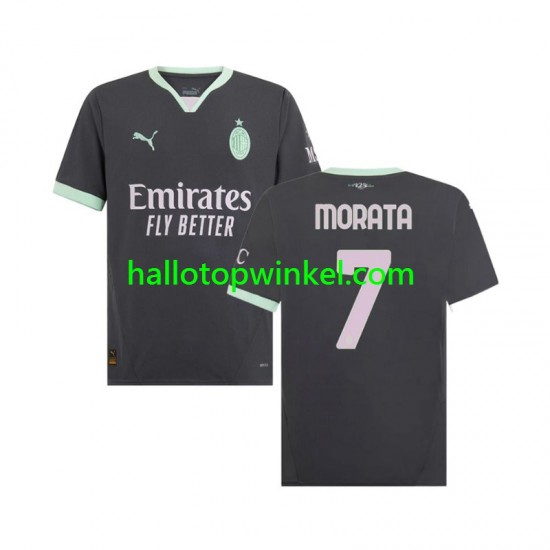 AC Milan Voetbalshirt Morata 7 Heren Derde Tenue 2024-2025 Korte Mouw