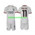 AC Milan Voetbalshirt Pulisic 11 Kleuters/Kids Uit Tenue 2024-2025 Korte Mouw