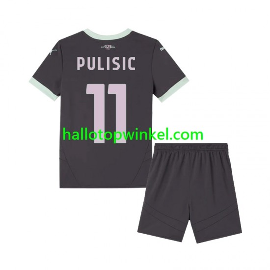 AC Milan Voetbalshirt Pulisic 11 Kleuters/Kids Derde Tenue 2024-2025 Korte Mouw