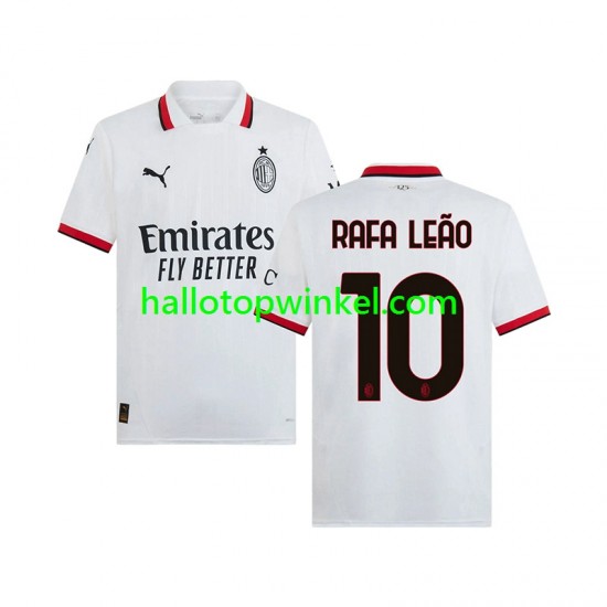 AC Milan Voetbalshirt RAFA LEAO 10 Heren Uit Tenue 2024-2025 Korte Mouw