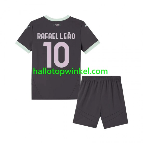 AC Milan Voetbalshirt Rafael Leao 10 Kleuters/Kids Derde Tenue 2024-2025 Korte Mouw