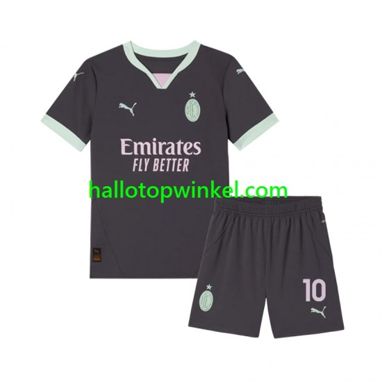AC Milan Voetbalshirt Rafael Leao 10 Kleuters/Kids Derde Tenue 2024-2025 Korte Mouw
