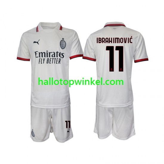 AC Milan Voetbalshirt Ibrahimović 11 Kleuters/Kids Uit Tenue 2024-2025 Korte Mouw