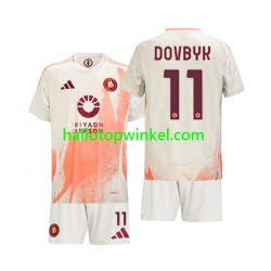 AS Roma Voetbalshirt Artem Dovbyk 11 Kleuters/Kids Uit Tenue 2024-2025 Korte Mouw
