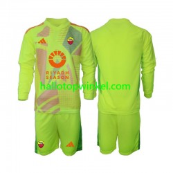 AS Roma Voetbalshirt Doelman Kleuters/Kids Uit Tenue 2024-2025 Lange Mouw
