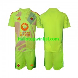 AS Roma Voetbalshirt Doelman Kleuters/Kids Uit Tenue 2024-2025 Korte Mouw