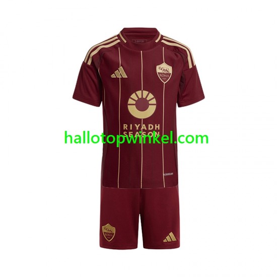 AS Roma Voetbalshirt Kleuters/Kids Thuis Tenue 2024-2025 Korte Mouw