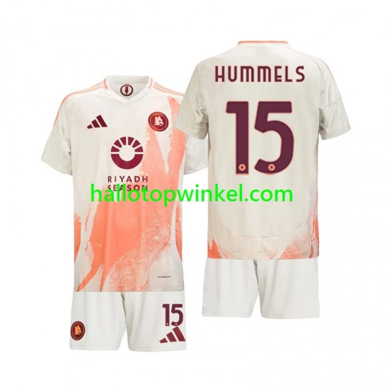 AS Roma Voetbalshirt Mats Hummels 15 Kleuters/Kids Uit Tenue 2024-2025 Korte Mouw