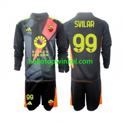 AS Roma Voetbalshirt Mile Svilar 99 Doelman Kleuters/Kids Thuis Tenue 2024-2025 Lange Mouw