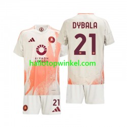AS Roma Voetbalshirt Paulo Dybala 21 Kleuters/Kids Uit Tenue 2024-2025 Korte Mouw