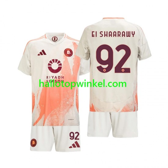 AS Roma Voetbalshirt Stephan El Shaarawy 92 Kleuters/Kids Uit Tenue 2024-2025 Korte Mouw